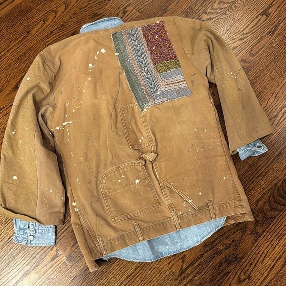 Free People Tricia Fix Carhartt Mixed Jacket - Picture 8 of 9